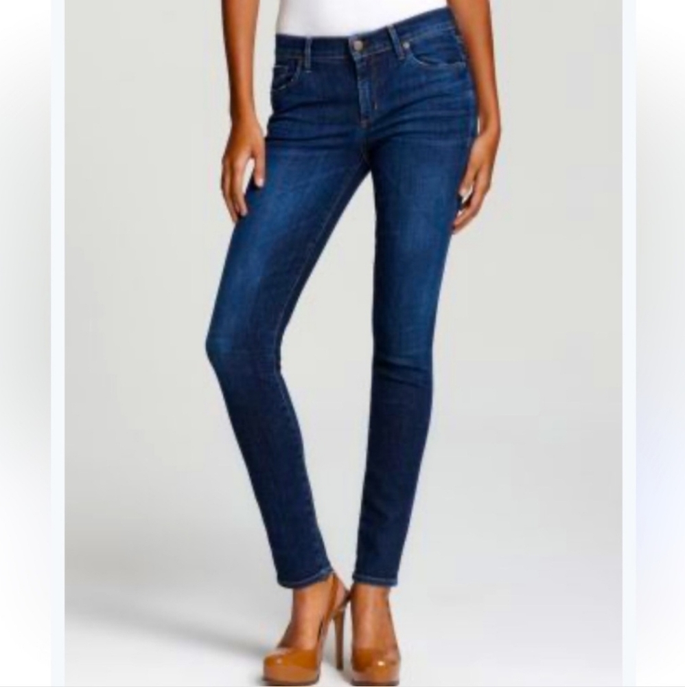 COH Avalon Slick Skinny Dark Wash Mid Rise Jeans Sz 24